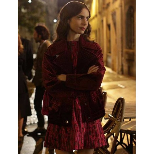 Emily In Paris Lily Collins Velvet Jacket